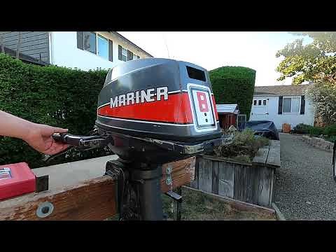 Mariner/Yamaha 8hp outboard.first start and compression check