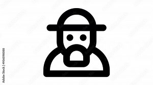 Santa Claus animation icon for social media, presentations, videos, websites, etc. No background, Alpha channel.