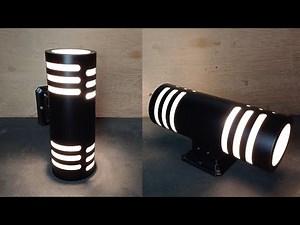 How to Make Decorative Wall Lamps from PVC Pipes and Ceiling Light Fittings