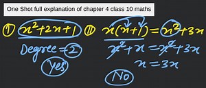 One Shot full explanation of chapter 4 class 10 maths... | Filo