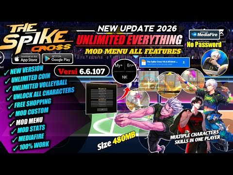 The Spike Cross Mod Apk 6.6.107 Latest Version 2026 - Unlimited Money & Auto Win MY | EN
