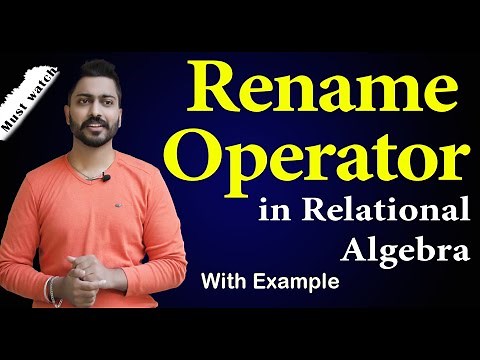 Rename Operator in Relational Algebra | Database Management System (DBMS)