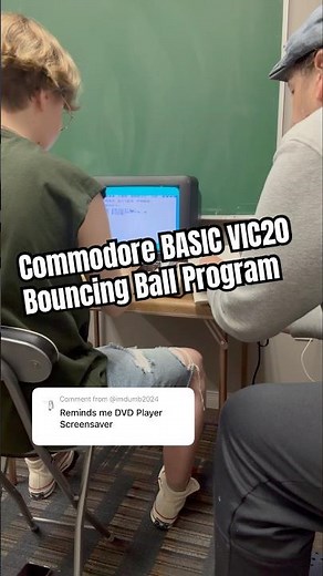 Typing out a “bouncing ball” program in BASIC from the Commodore VIC20 user guide #retrocomputing