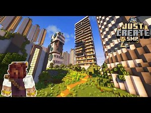 I Built a Solarpunk City in Minecraft Create Mod!