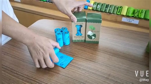 Custom Compostable Cornstarch+PLA+PBAT T-Shirt Dog Poop Bags with Vest Handles Biodegradable Flexo Printing & Custom Color