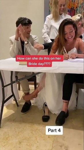 bride caught cheating in the wedding
