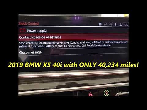 BMW X5 Power Supply Warning - FAILED alternator at 40,234 miles