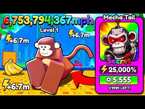Starting Over as NOOB with BEST TAIL in Speed Monkey Escape! (Roblox)