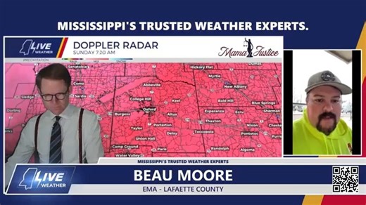 This morning on MS Live Weather, we spoke with Beau Moore, Lafayette County EMA, for the latest update and what residents need to know. Download the FREE MS Live Weather App: iOS: https://tinyurl.com/iOS-msl Android: https://tinyurl.com/Android-msl | Matt Laubhan