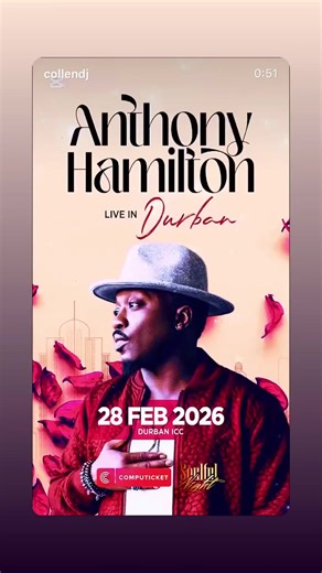 Lawrence Khalo | 2 more weeks to go Anthony Hamilton & sjava live in Durban ICC Ft heavy weights soul n rnb djs Ticket available at computicket From... | Instagram