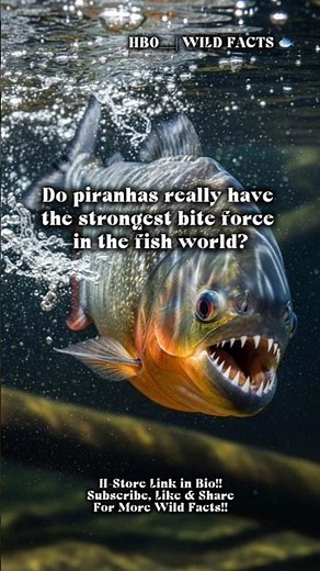 Do piranhas really have the strongest bite force in the fish world? #facts #fish #piranha