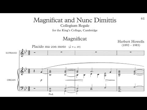 Herbert Howells - Magnificat (Collegium Regale) (score video)