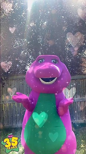 Celebrating 35 years of Barney with "I Love You" song! 💜 #shorts