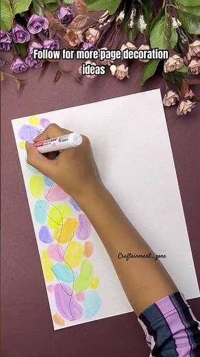 Page decoration ideas | front page decor | page border ideas | notebook decoration | cover page