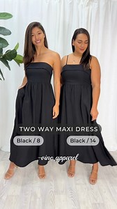 12K views · 65 reactions | The Two Way Maxi Dress is STUNNING! A really good basic which can be worn both with AND without the straps. Slightly structured and heaps flattering, it’s easy to wear casually or more dressed up x x Shop HERE: vineapparel.com/products/two-way-maxi | Vine Apparel | Facebook