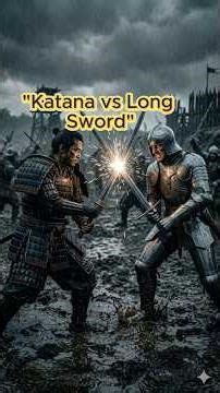 Katana vs Long sword #faktaunik #history #shorts