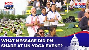 12 reactions · 3 comments | Prime Minister Narendra Modi commenced the second day of his state visit to the US by leading the Yoga Day event at the United Nations Headquarters in New York, on the occasion of 9th International Yoga Day. Watch the video to know more. #modiinus #modiinamerica #modiusstatevisit #modiwashingtonvisit #modiusvisit #modiamericavisit #YogaDay #InternationalYogaDay #PMModi #YogaAtUN | TIMES NOW | Facebook