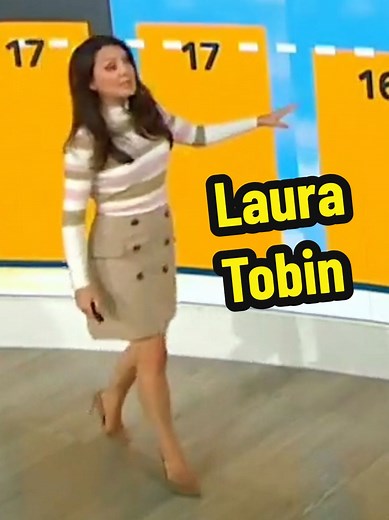 Laura Tobin This Morning Weather Girl - Sexy Mini Skirt and Heels Walk