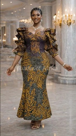 Stunning Ankara Gown with Statement Sleeves 🔥 | Elegant African Fashion | Luxury Wedding Guest Look