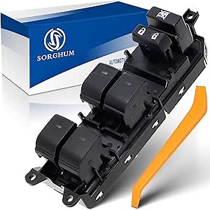 Sorghum Power Window Switch Driver Side - Master Window Switch Compatible with 2009-2011 Toyota Camry 2008-2011/2013 Land Cruiser 2010-2015 Prius/Plug-in 2009-2015 Venza 20 Pins Replace# 84040-33100