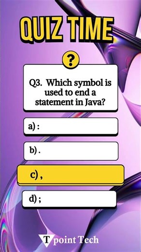 Java MCQs | Java Practice Questions & Answer | Tpoint Tech | #java #mcqs