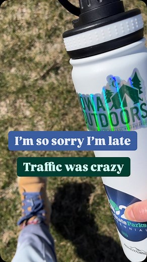 32 reactions | Ope 旅 Video description: point of a view of a person looking down as they rush somewhere, as text and audio note “so sorry I’m late, traffic was crazy.” Video then switches to wild turkey walking in a field, captioned as “the traffic.” | Iowa Department of Natural Resources | Facebook