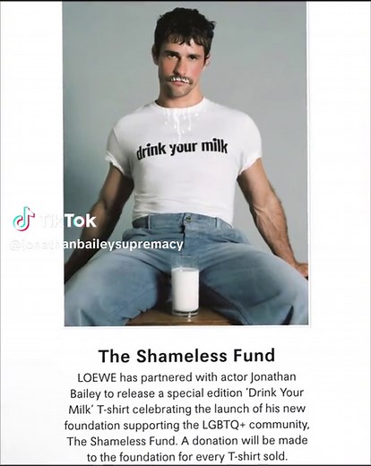 Jonathan Bailey launched his new foundation today ➡️ The Shameless Fund ⬅️ this fund will raise money for LGBTQ non-profits helping to make this world a better place where queer people can live their lives authentically-- shame free, proudly, and safely. @loewe is selling the ICONIC