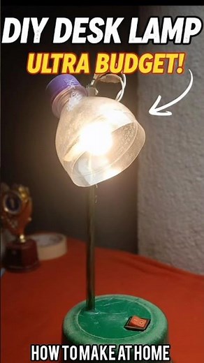 Haw to make table lamp at home 🏡#make #viral #lamp