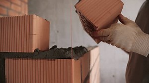 Bricklayer Placing Block Using Construction Guideline Stock Footage Video (100% Royalty-free) 3826562753 | Shutterstock