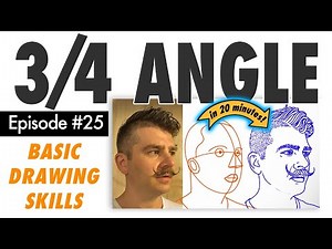 Draw 3/4 View of a Face – Free Basic Drawing Class #25 (live stream + Q&A)
