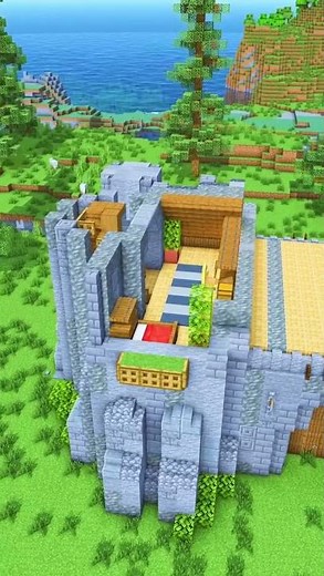 EPIC Deepslate Castle Keep Build in Minecraft! | Dark Fantasy Base #minecraftshort