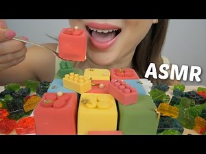 LEGO Mousse Cake *ASMR Relaxing soft Eating Sounds | N.E Let's Eat