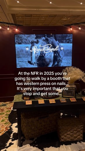 Ranch Hand Collective on Instagram: "😉💅 Last chance! Find us at the Stetson Country Christmas in booth No. 3306✨ We are in the Amazon room across from the horse trailers! • • #nfr #stetsoncountrychristmas #westernnails pressonnails nfr2025 nfr shopping ranch hand collective"