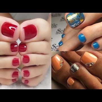 very pretty and lovely designs of women's toes colors//best pedicure ideas 2022