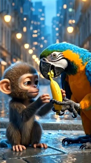 😭 Poor Baby Monkey Left Alone in Rain... Wait for End 💔🐒 #Rio