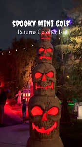 SPOOKY MINI GOLF ⛳️ 👻 @franklinsquarephilly is ready for spooky season beginning October 1st. Spooky Mini Golf: Daytime Tee Time (10 am – 5 pm) a more child-friendly experience with non-animated props and decor, and does not include lighting, fog and spooky music. Spooky Mini Golf: Nighttime Tee Time (5 pm – 10 pm) features animated props, decor, spooky music, reduced lighting, and fog. Pricing: Adults: $15 Children: $12 *Advance tickets are required on Fridays and Saturdays – walk-up tickets w