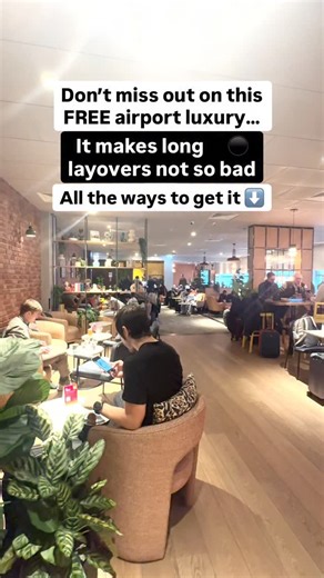 Affordable Travel Tips + Trip Planning on Instagram: "✨ You need to do this. 🔔 First, save this so you don’t miss out. Relaxing and eating in airport lounges all around the world is one of the best perks when flying. You get free food, drinks (including alcoholic), comfy seats, charging stations, wifi, and even showers and other specialty services sometimes. Even buying a day pass could be worth it if you’re there for a while, considering how much meals cost in airports and how much more comfor