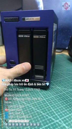 Nas 2Bay IO DATA 8100T 10GbE chạy Nas Os SYNOLOGY, Mạnh, nhỏ gọn, đẹp #xpenology #synology #nas