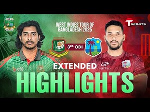 EXTENDED HIGHLIGHTS | Bangladesh vs West Indies, 3rd ODI | West Indies tour of Bangladesh, 2025