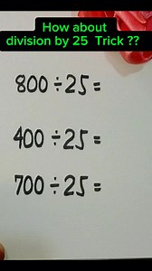 Division by 25 trick naman 🤗 #learning #mathtricks | Mathtuto