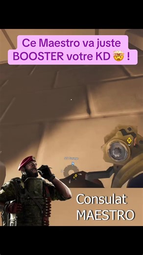 Maestro est un opérateur défenseur de Rainbow Six Siege axé sur l’ancrage et le contrôle de zone : membre des forces spéciales italiennes du GIS, il déploie ses caméras blindées Evil Eye capables de tirer des lasers pour détruire des drones, infliger des dégâts et empêcher les actions clés comme le plant du désamorceur, ce qui en fait un excellent opérateur d’information et de pression constante lorsqu’il tient une position fortifiée. #gaming #warzone #r6 #pourtoi #r6xrepost Clip YouTube Short -