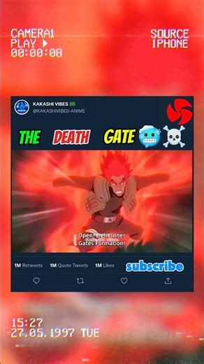 The Death Gate Opened 🥶☠️ #naruto #shorts