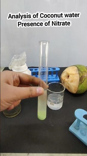 Analysis of Coconut water |Nitrate| Ring Test Class 12 Chemistry Project