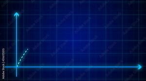 Dotted graph with another graph explaining growth expected and real growth analysis. 3d Infographics. 3d Chart with camera movement in 4K resolution 60fps.