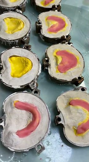 The detailed process of denture fabrication #dental #satisfying