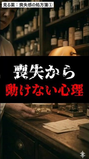 喪失から動けない心理／見る薬：喪失感の処方箋①【K.MediaLab】 #心理学 #喪失感