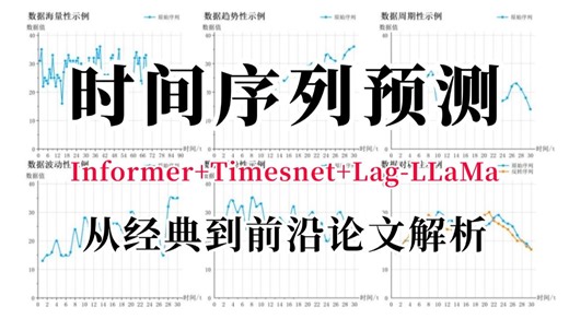 最好出论文的一集！一个视频带你搞懂从经典到前沿时间序列预测系列算法：informer、timesnet、lagllama