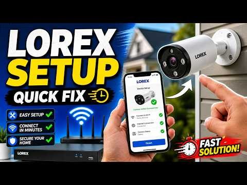 How to setup Lorex cameras - Quick Fix