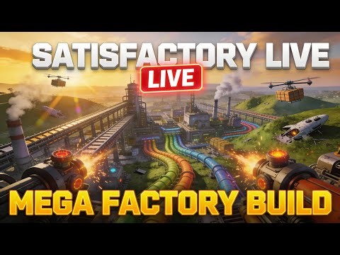 🔴Satisfactory 1.1 Part 9: Space Elevator Phase 3 Trains & Mega Factory Setup LIVE