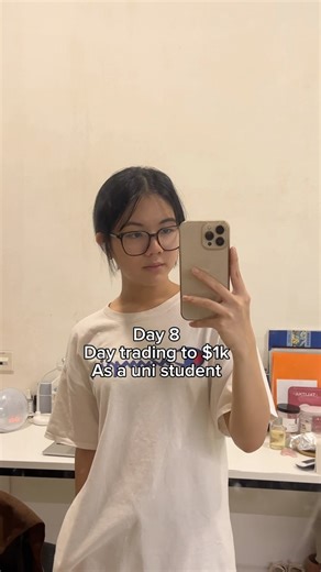 Talitha Chi on Instagram: "Day 8, yup I need to do a self reflection after this, gonna review my trading journal and hopefully I don’t make the same mistakes in the future. . . #studentlife #tradingjourney #learntotrade #studenttrader #tradingprogress #pathtosuccess #financegoals #buildingmyfuture #financialfreedom #studenthustle #tradejourney #financegoals #daytrader #daytrading #daytraderlifestyle"